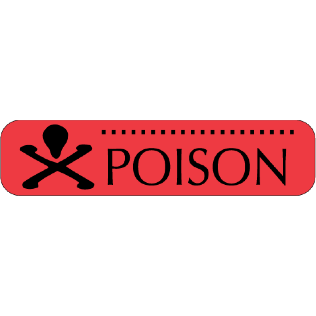 Poison Help Label Pharmacy Supplies - POISON - Onnen Company