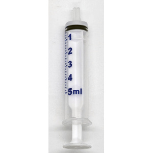 5 ML Clear Oral Syringe With End Cap
